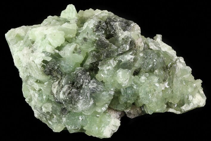 Green Prehnite Crystal Cluster - Morocco #80678